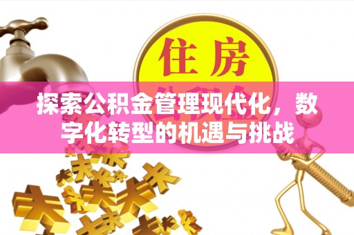 九原探索公积金管理现代化，数字化转型的机遇与挑战