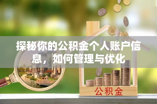 九原探秘你的公积金个人账户信息，如何管理与优化