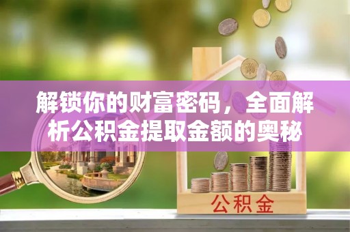 九原解锁你的财富密码，全面解析公积金提取金额的奥秘